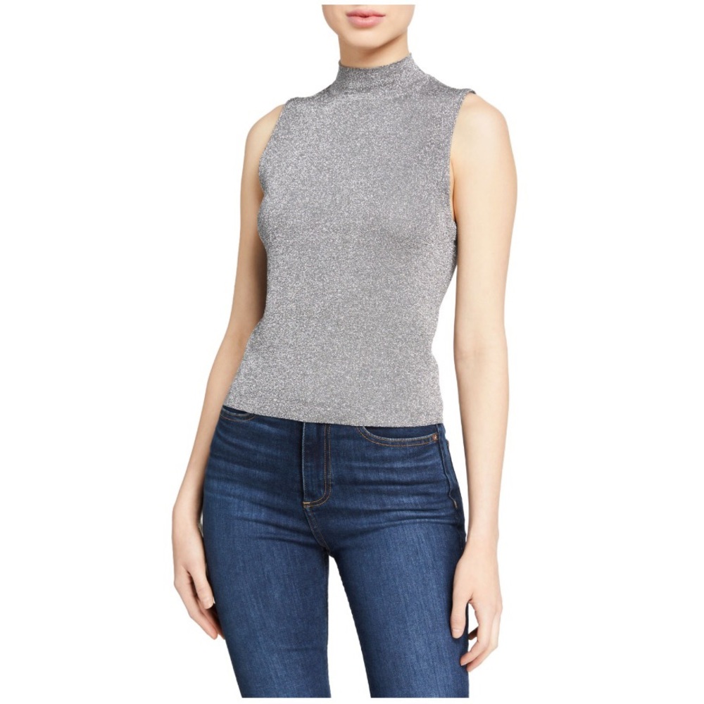 Alice + Olivia Lanie Sleeveless High-Neck Sweater